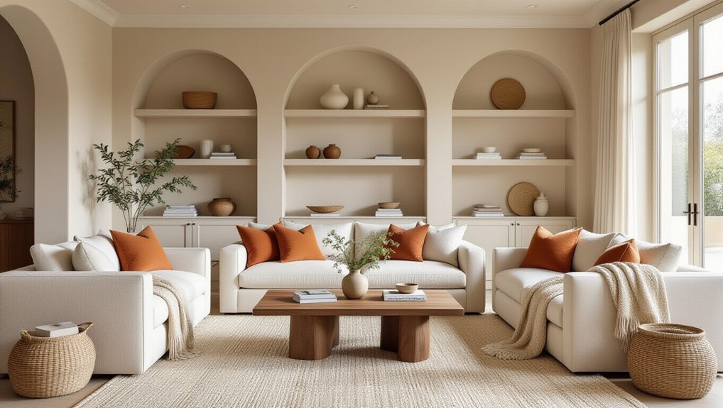 elegant functional built in shelving