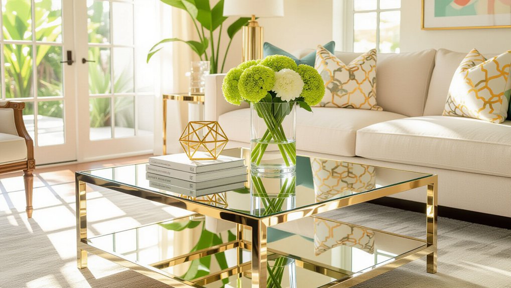 elegant mirrored summer decor