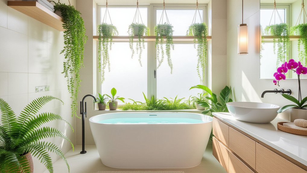 elevate bathroom with plants