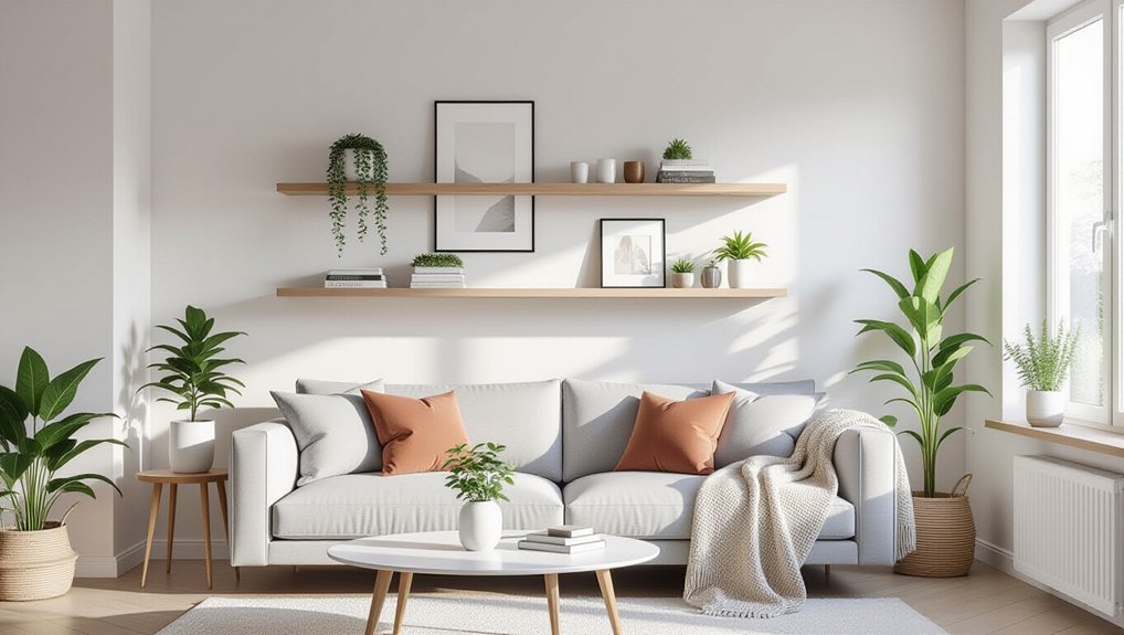 elevate decor with shelves