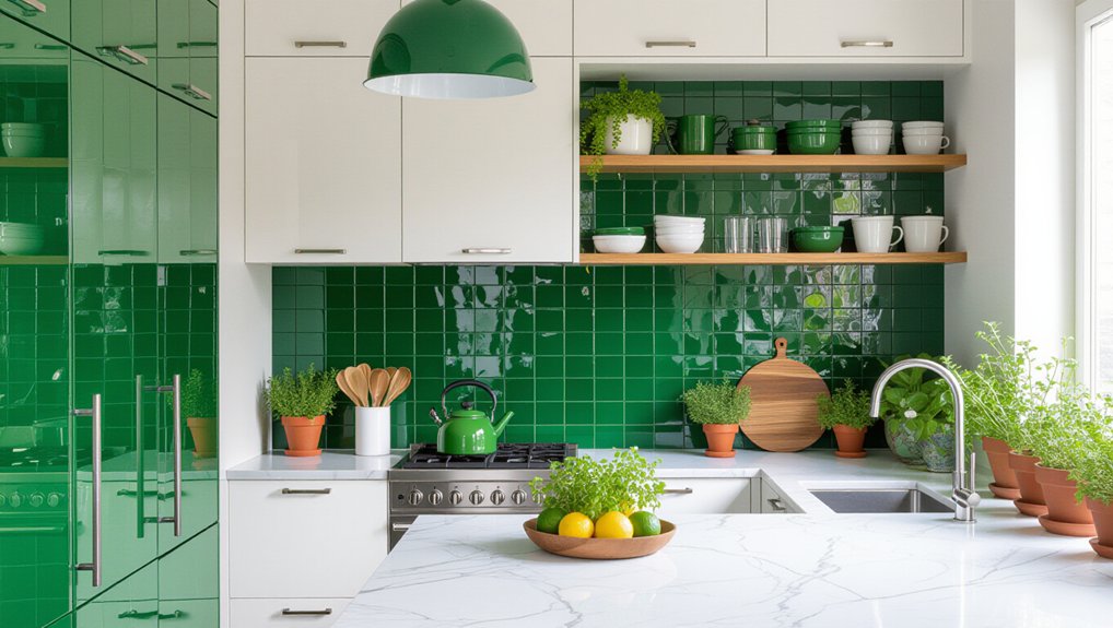 emerald green kitchen accessories