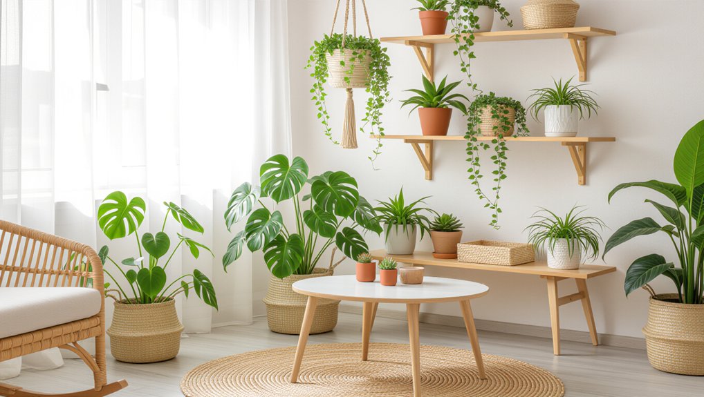 enhance space with indoor plants