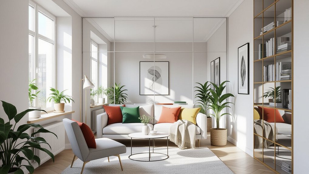 enhance space with mirrors