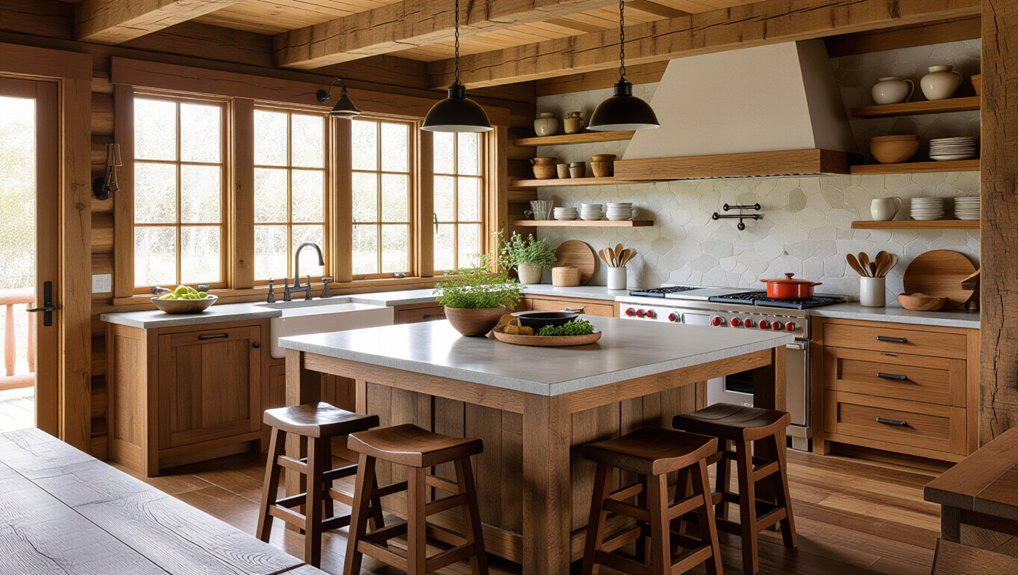 functional rustic kitchen hub