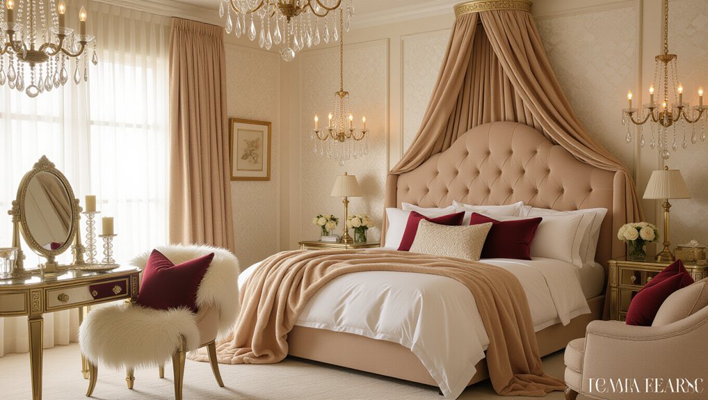 glamorous cozy bedroom lighting