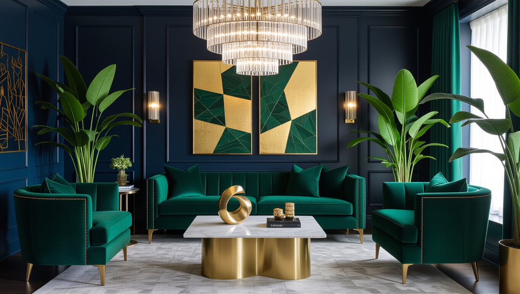glamorous metallic design accents