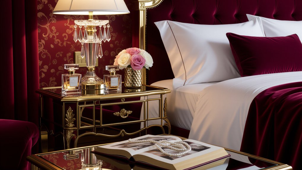 glamorous nightstand styling tips