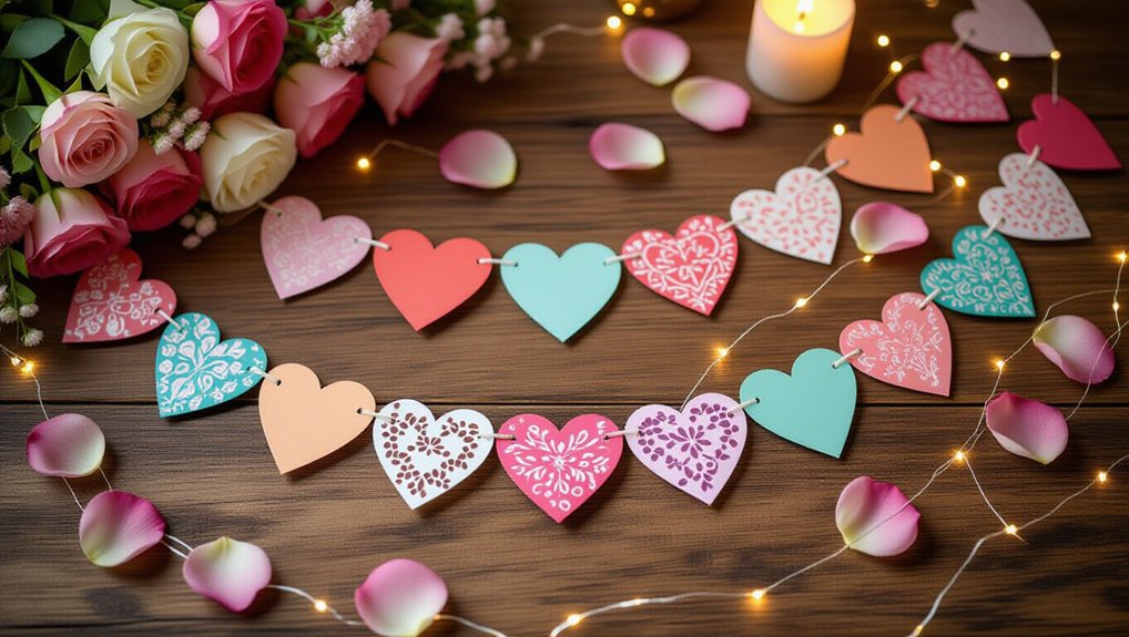 heart shaped garland crafting fun