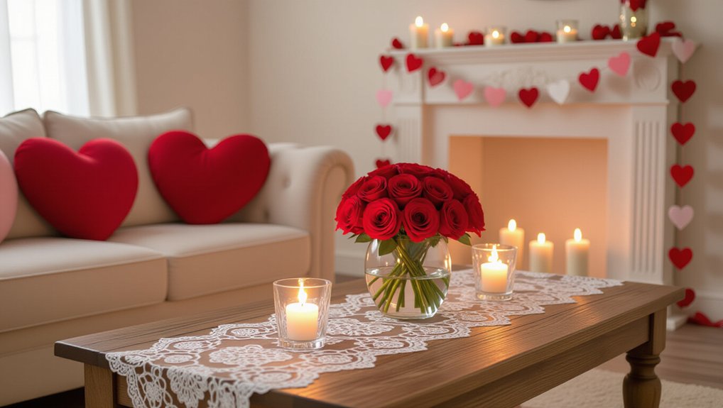 heart themed decor for romance