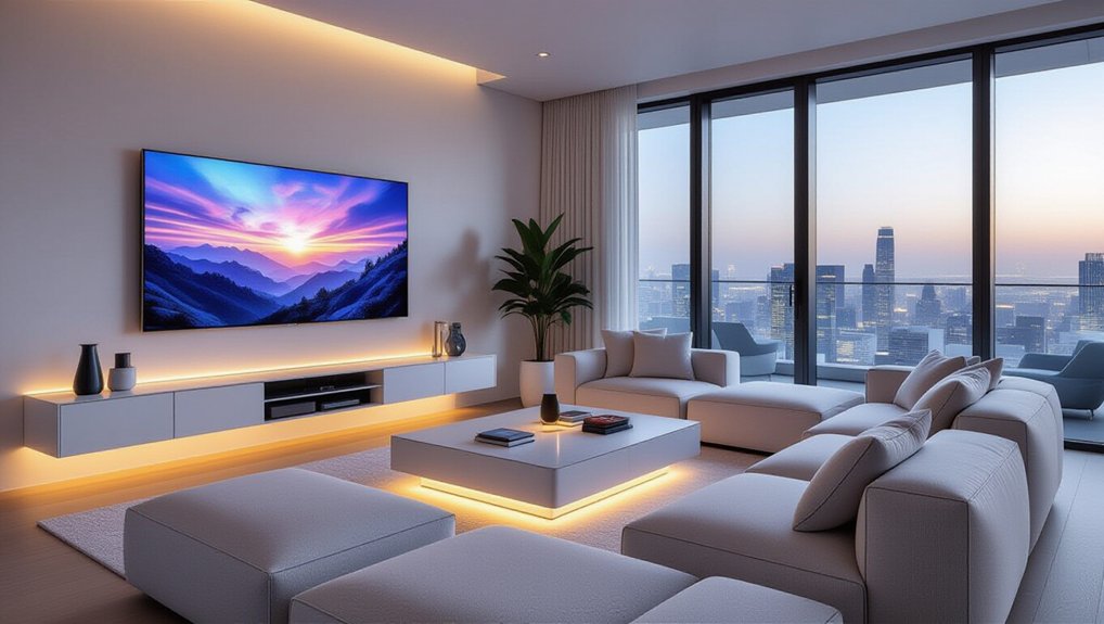 high tech cozy living rooms
