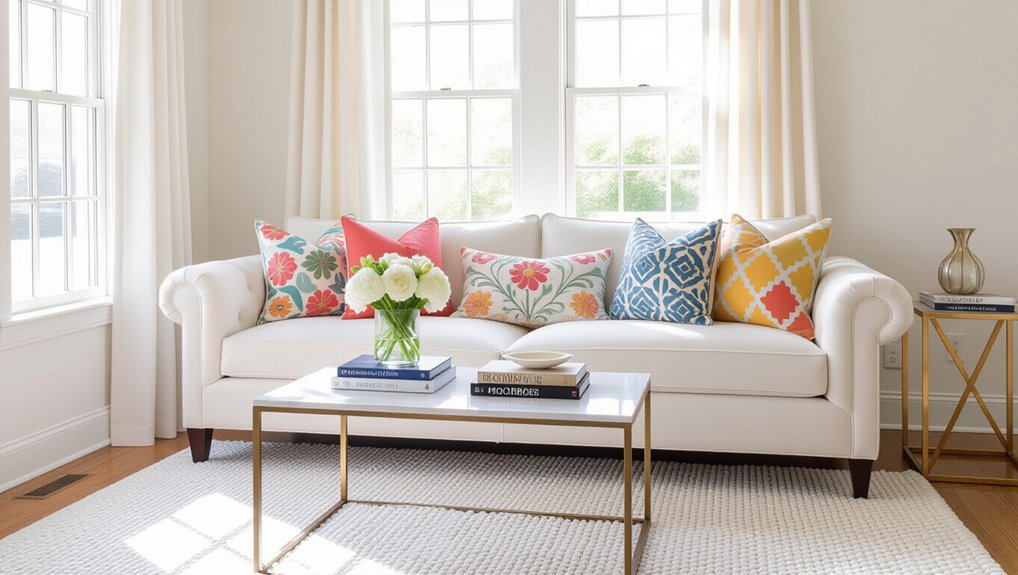 inviting patterned living room