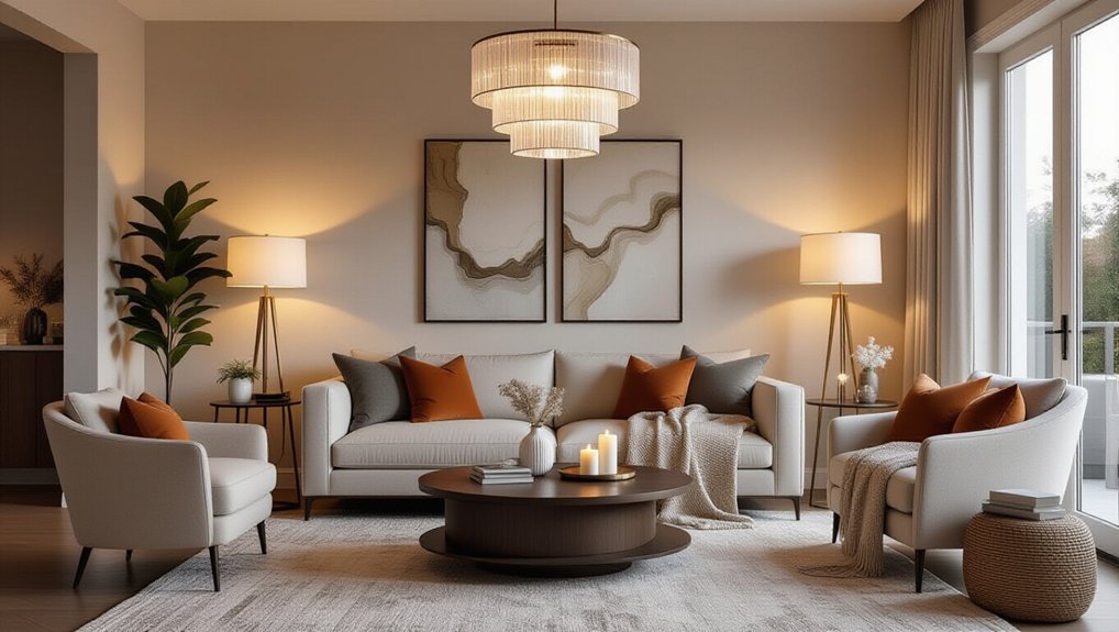 layered lighting creates coziness
