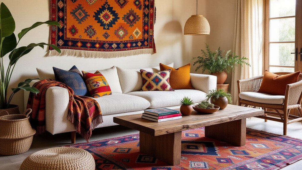layered tapestry wall decor