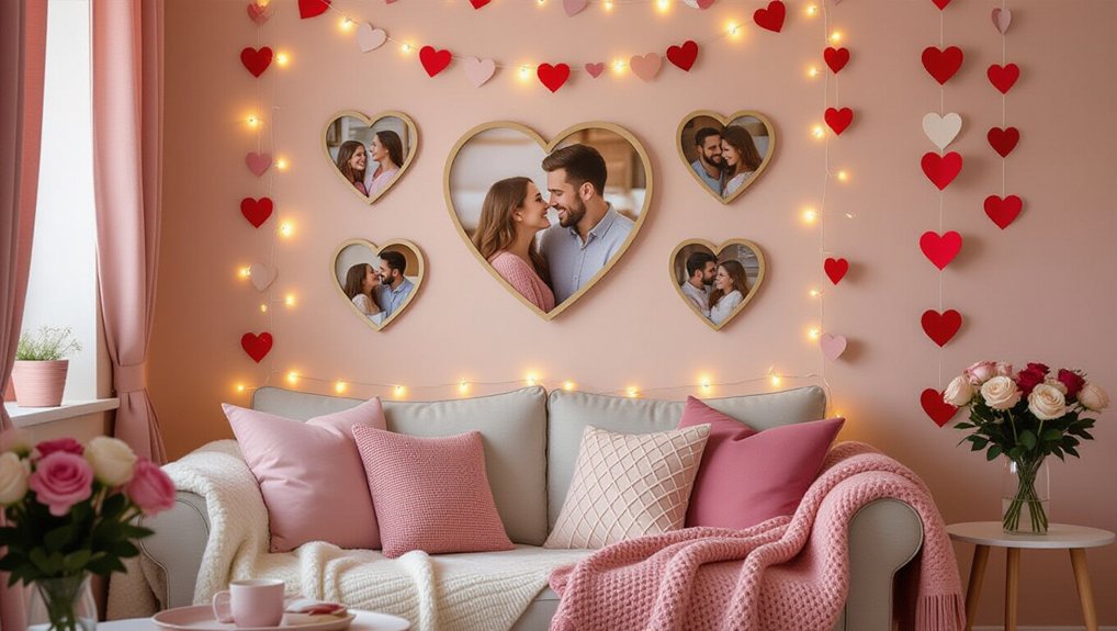 love themed photo wall creation