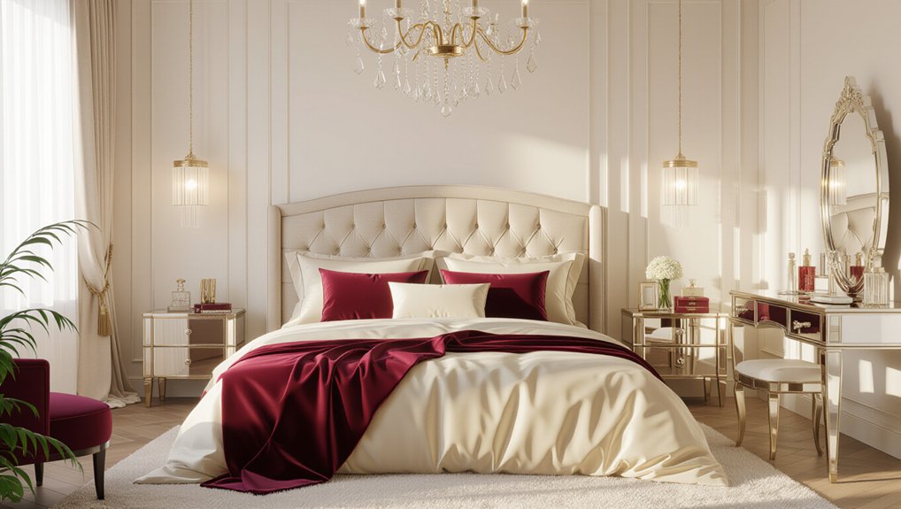 luxe candlelit bedroom ambiance