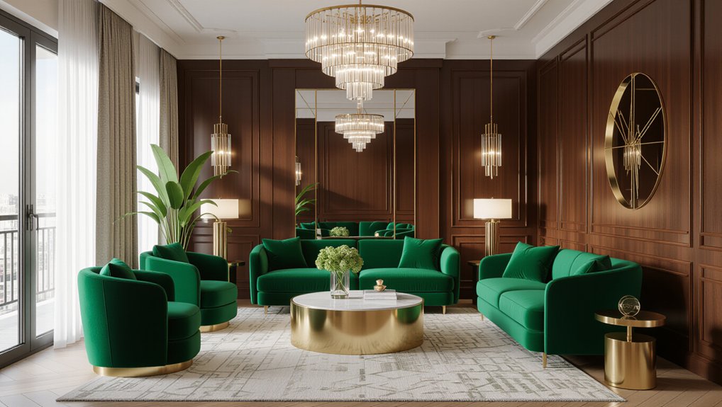 luxurious art deco materials