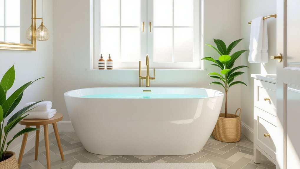 luxurious freestanding bathtub retreat
