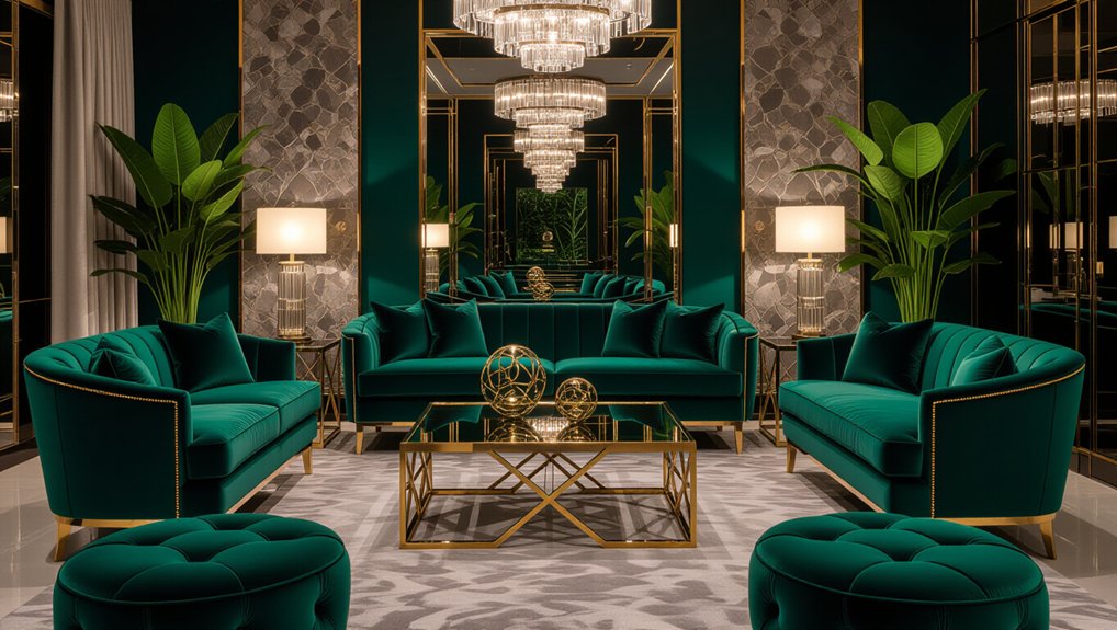 luxurious velvet gold glass