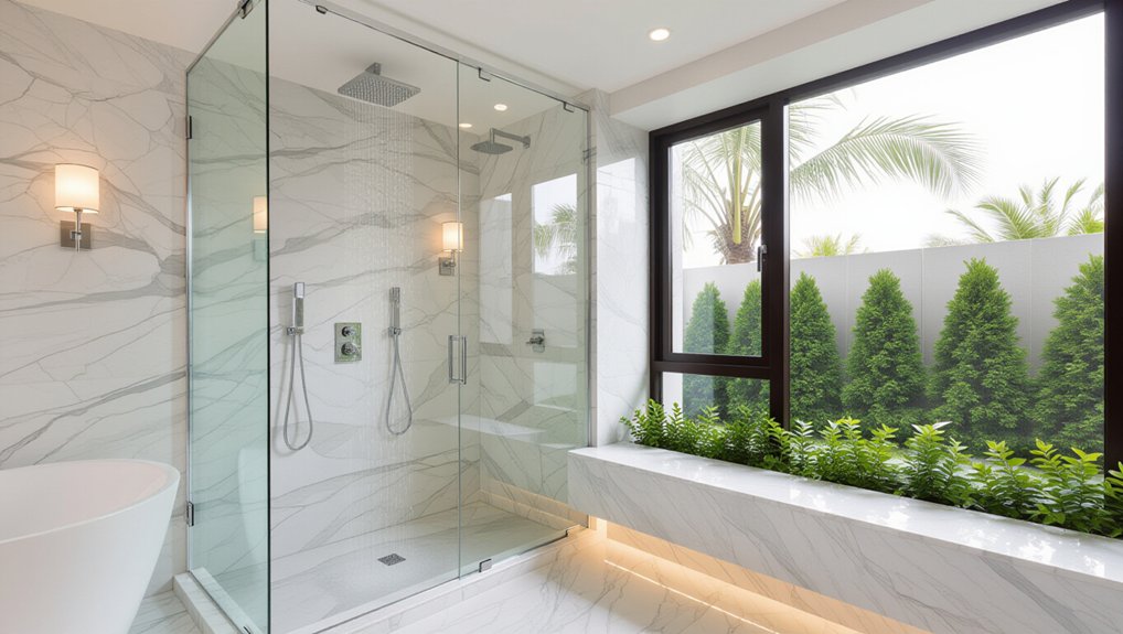 luxurious walk in shower design