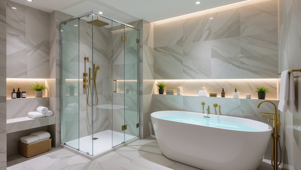 luxury rainfall shower experience