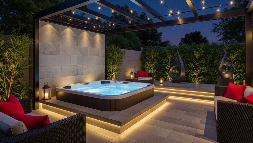 magical jacuzzi lighting ideas