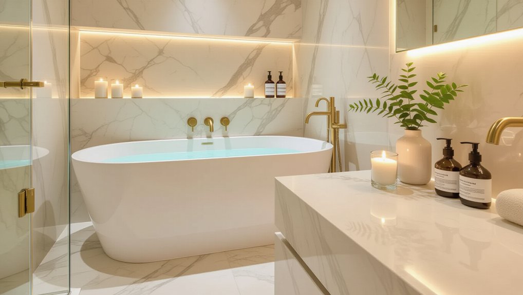 marble elegance in bathrooms