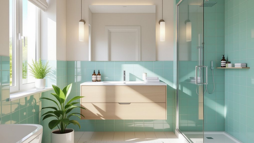 maximize space in bathrooms