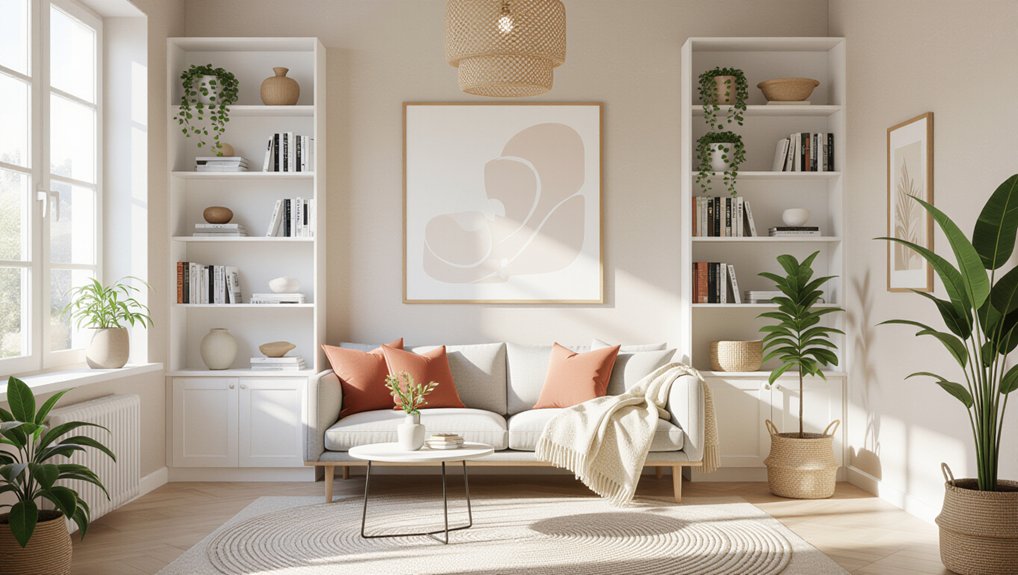 maximize space with shelves