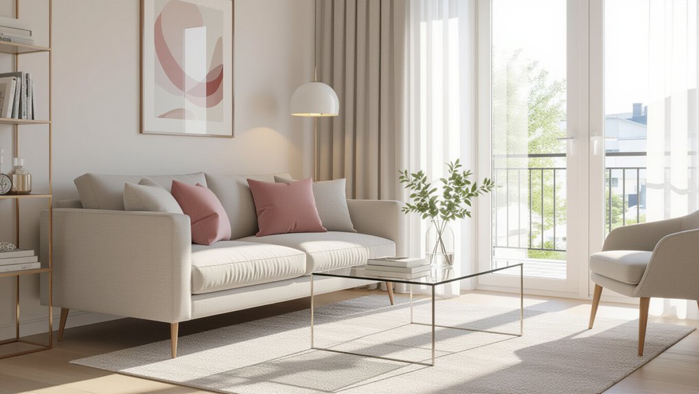 maximize space with slim furniture