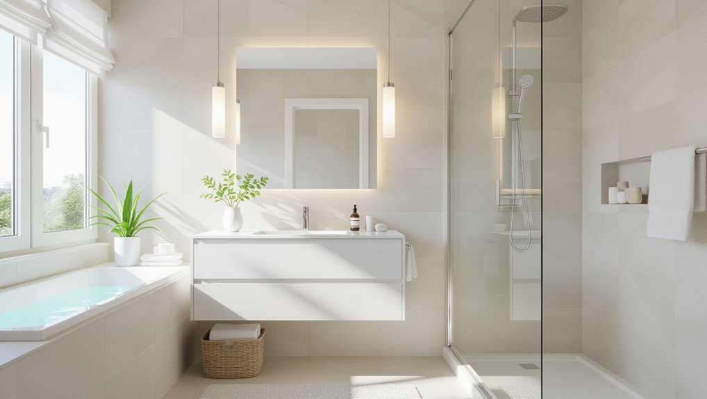 maximize tiny bathroom space