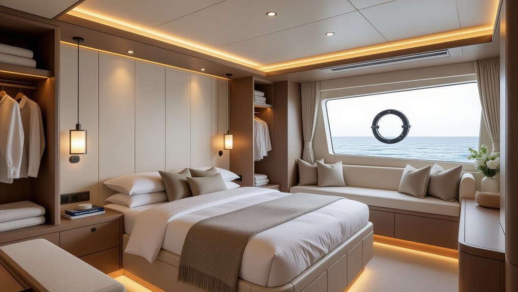 maximize yacht bedroom storage