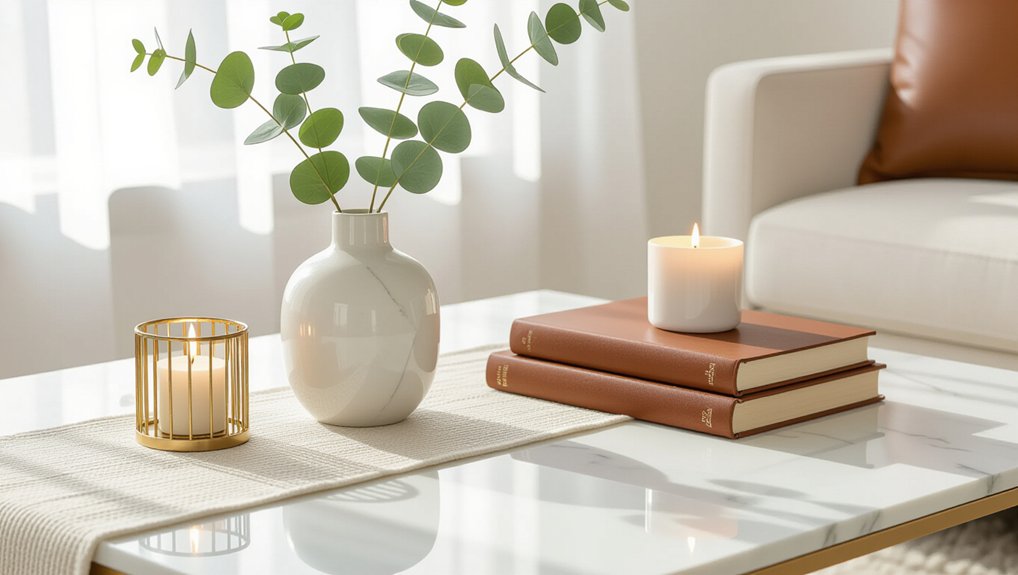 minimalist coffee table styling