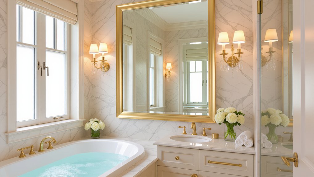 mirrors enhance bathroom elegance