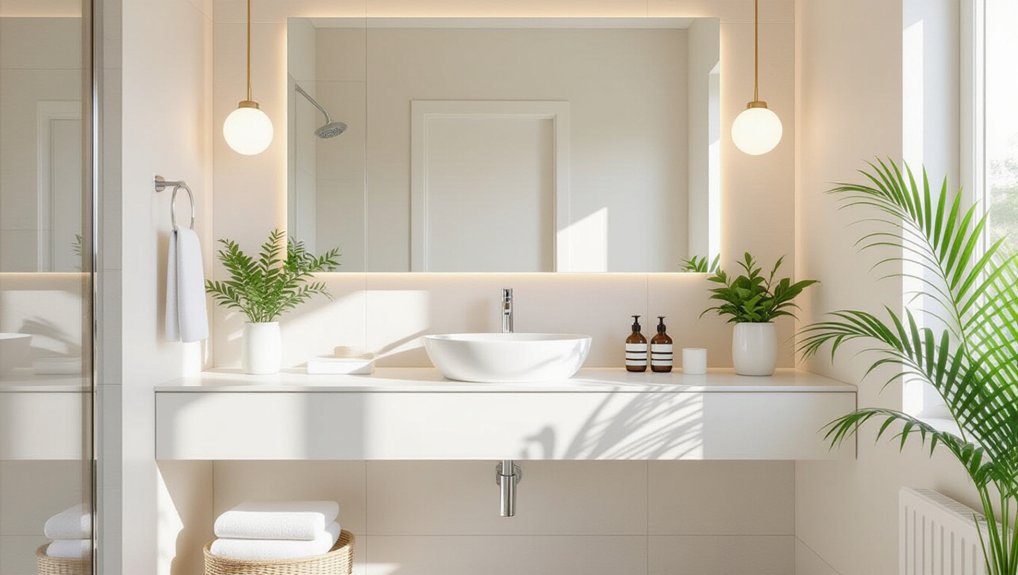 mirrors enhance bathroom space