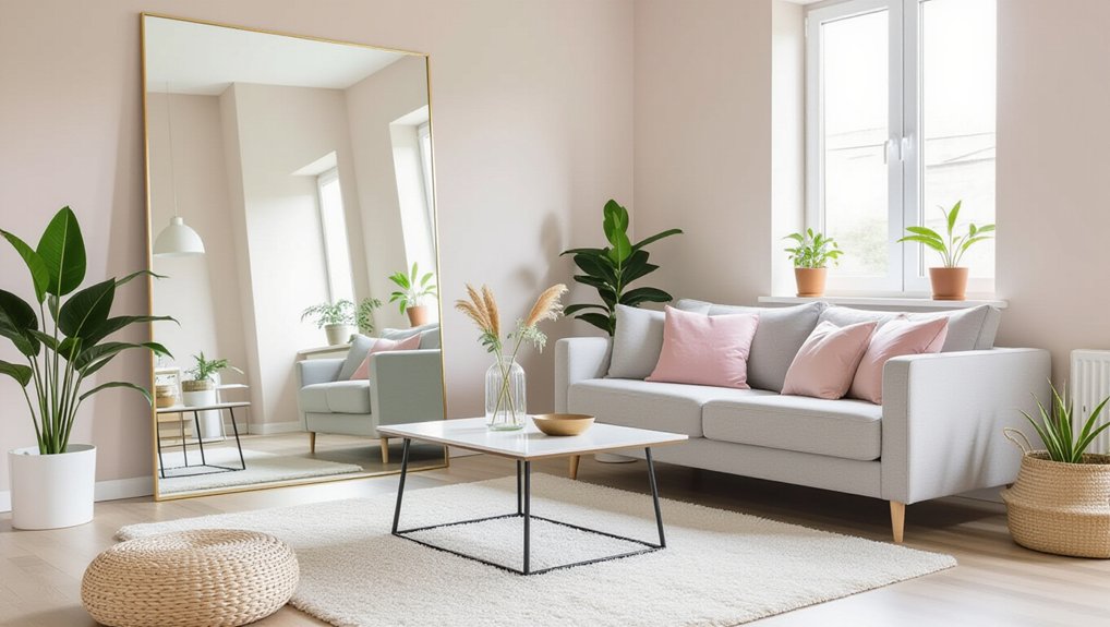 mirrors enhance small spaces