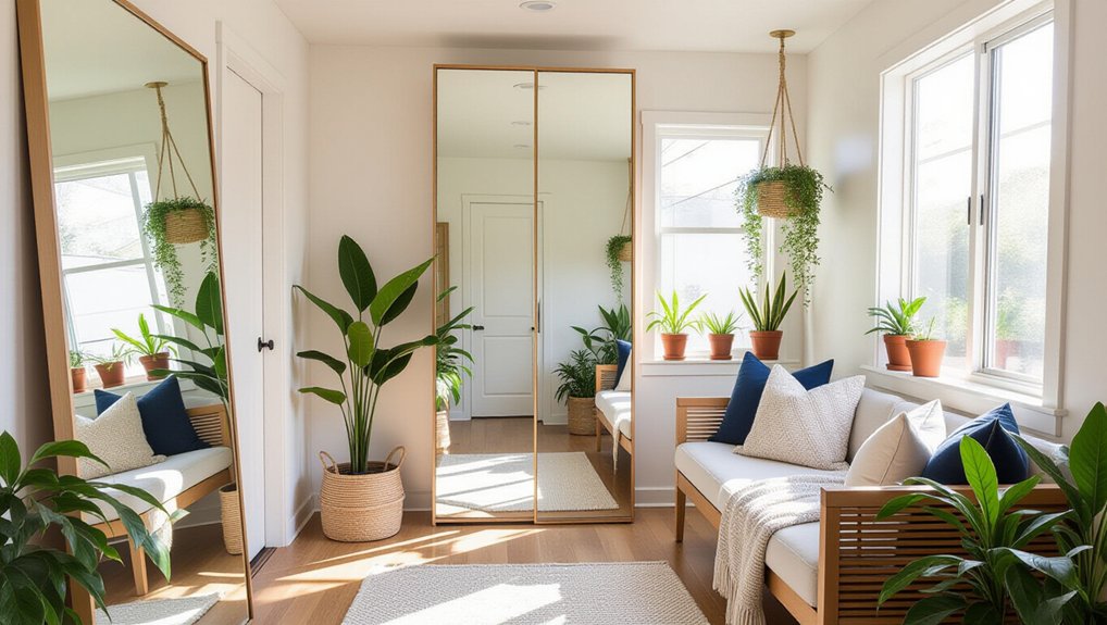 mirrors enhance small spaces