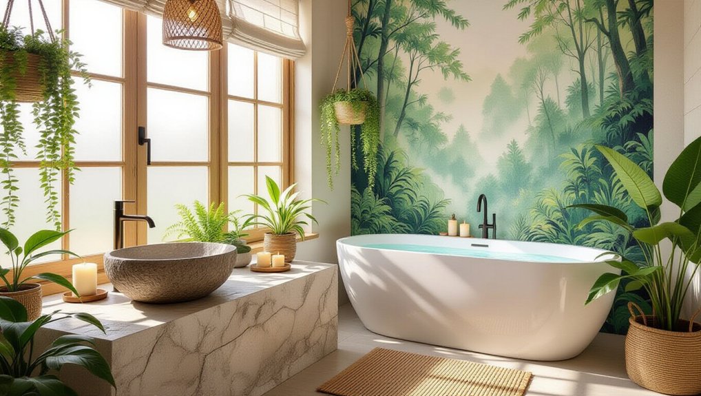 nature inspired bathroom tranquility