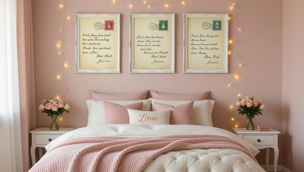 nostalgic framed love letters