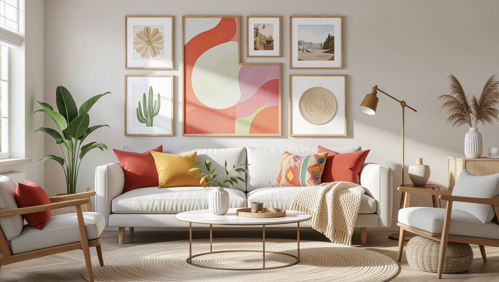 personalized and eclectic gallery wall