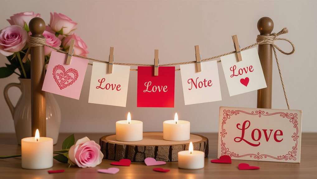 personalized love notes display