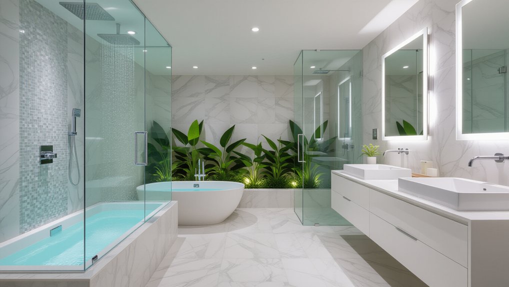 personalized luxurious walk in showers
