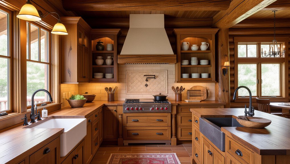 personalized rustic kitchen cabinets