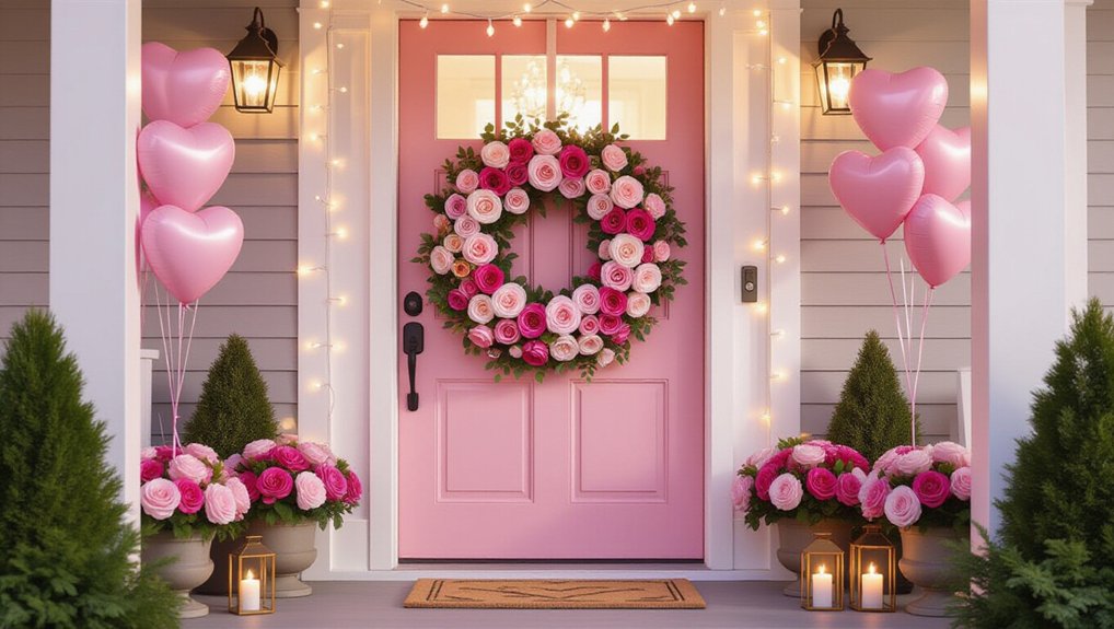 pink wreaths for valentine s day