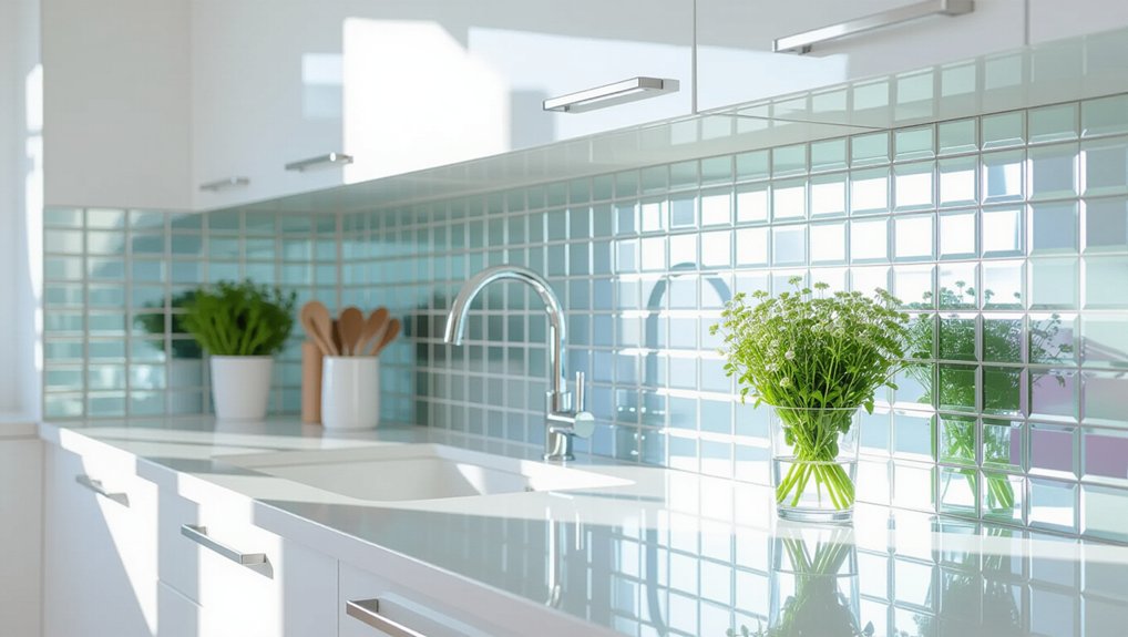 reflective materials brighten kitchens