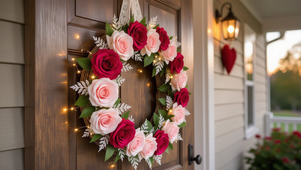 romantic diy door wreath