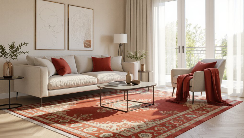 rugs add colorful warmth