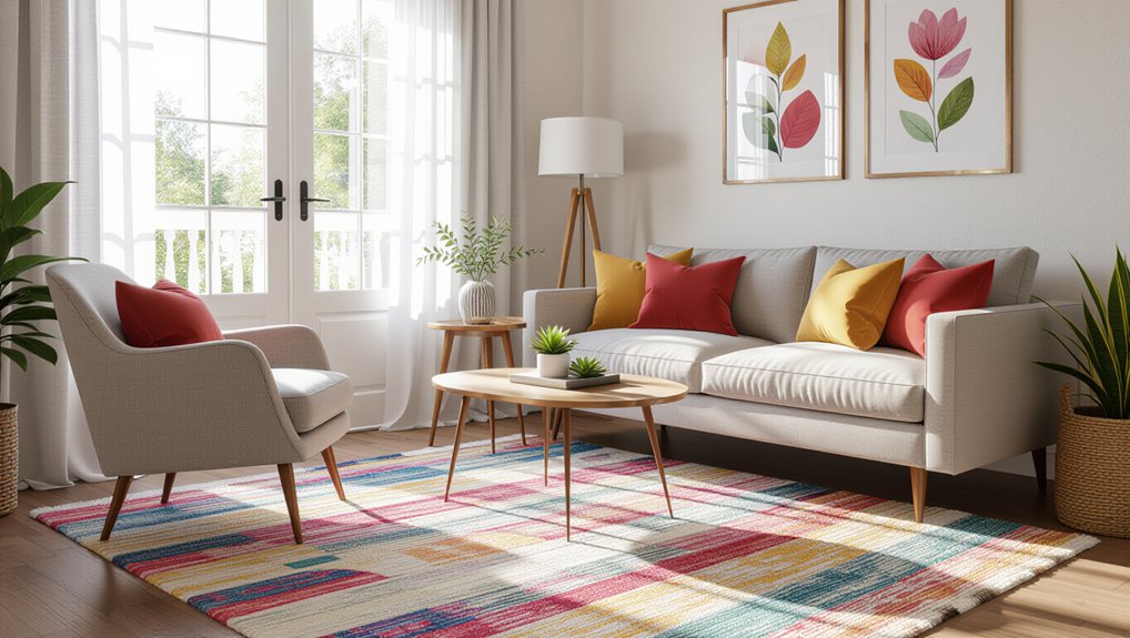 rugs define cozy spaces
