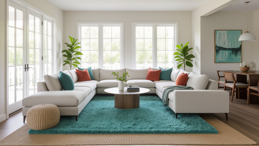 rugs define cozy spaces