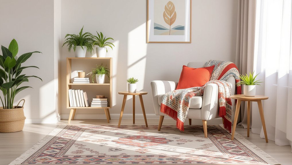 rugs define cozy spaces