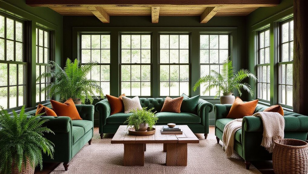 rustic charm with forest green